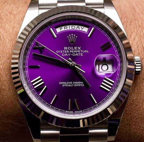 rolex watch purple|rolex purple face.